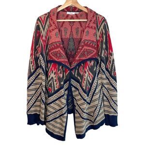 Blu Pepper Southwestern Aztec Open Cardigan